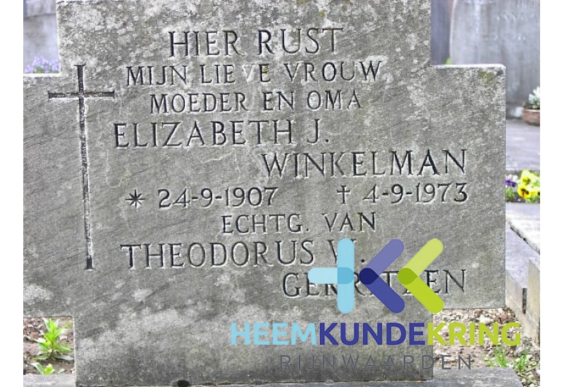 Grafstenen kerkhof Herwen Coll. HKR (141) E.J.Gerritzen-Winkelman